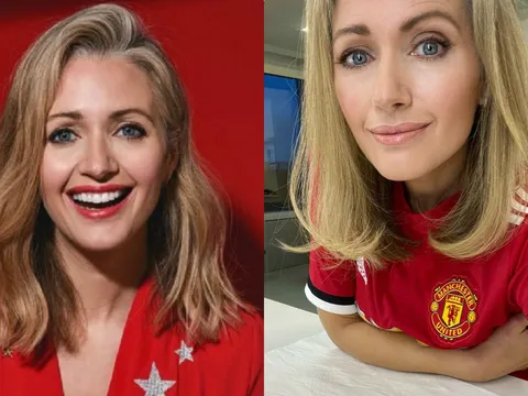 Nữ MC xinh đẹp mang áo đấu M.U, kêu gọi gây quỹ từ thiện