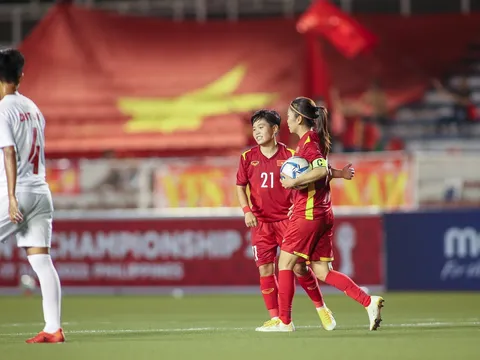Tuyển nữ Việt Nam đứng nhất bảng B giải Đông Nam Á
