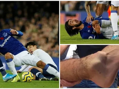SỐC! Son Heung-min đạp gãy chân cựu sao Barca, khóc ngất rời sân