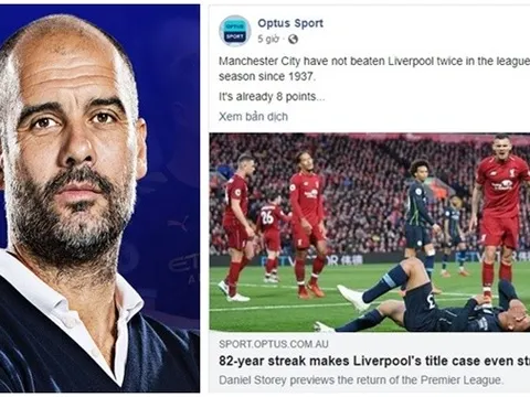 Man City và bài toán khó mang tên Liverpool ở NHA trong hơn 8 thập kỷ qua