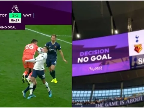 SỐC! VAR nói không, trọng tài vẫn cho Tottenham bàn thắng