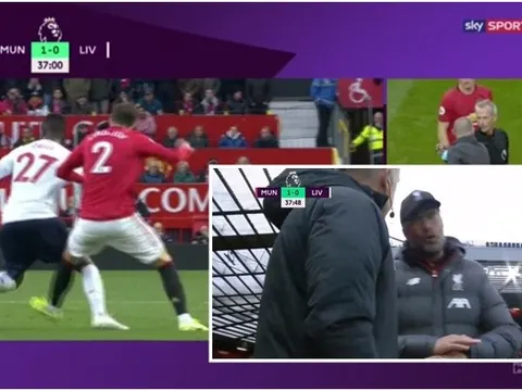 'Klopp nổi điên sau pha tắc bóng của Lindelof'