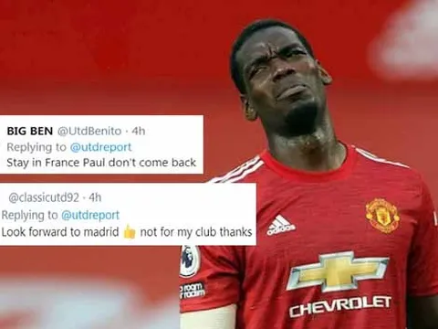 Paul Pogba nói 1 câu, CĐV Man Utd lập tức phản pháo kịch liệt
