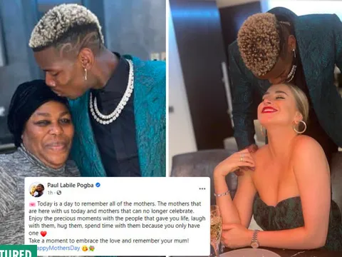 Paul Pogba thể hiện tình cảm với 2 người phụ nữ của cuộc đời