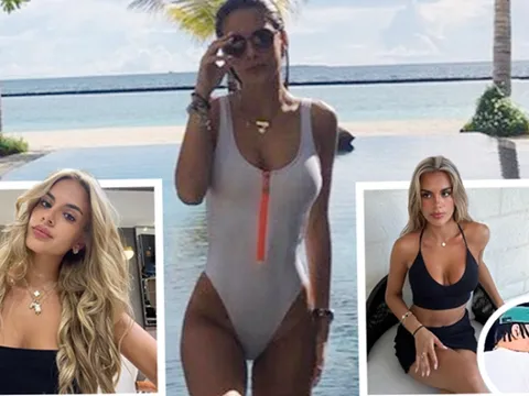 Con gái Pep 'đốt mắt' cánh mày râu với bikini
