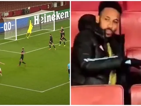 Phát bực với 1 sao Arsenal, Aubameyang càu nhàu đẩy ghế dự bị 2 lần