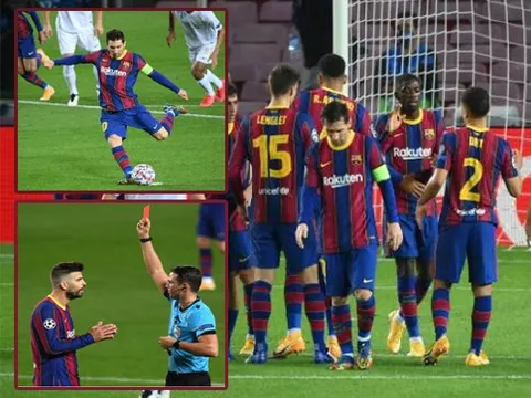 Pique nhận thẻ đỏ trực tiếp, Barcelona vẫn hủy diệt đại diện đến từ Hungary