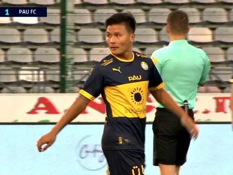 Quang Hải vào sân trong hiệp 2, Pau FC thua ngược Quevilly