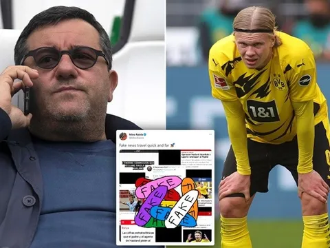 Raiola đăng đàn, đập tan tin tức giả vụ Haaland