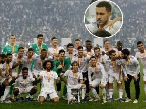 Real vô địch, Hazard phản ứng như thể mất cúp