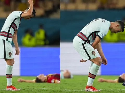 Ronaldo bất lực, ném băng đội trưởng khi BĐN bị loại
