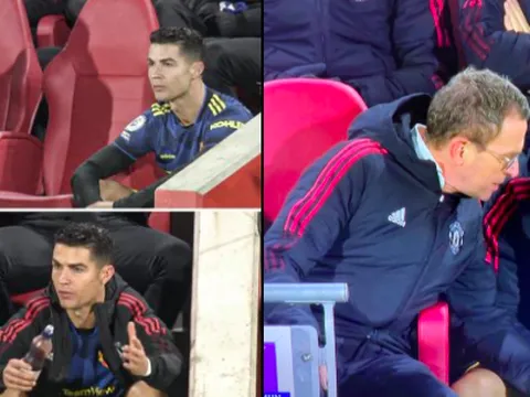 Ronaldo giận dữ ném áo, Rangnick ngay lập tức có động thái xử lý