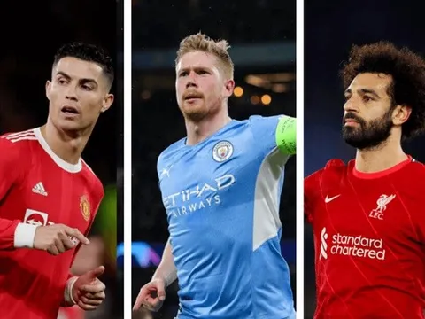 Ronaldo tranh giải thưởng với De Bruyne, Salah