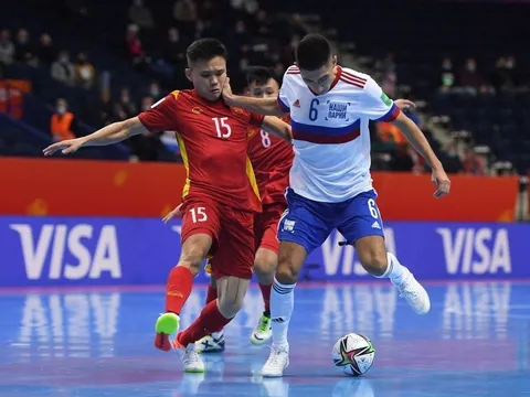 Tuyển futsal Việt Nam xuất sắc, khiến Nga toát mồ hôi ở vòng 1/8