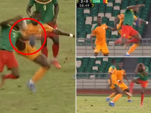 Sao Man Utd tung cú kungfu, tặng cho Cameroon quả penalty