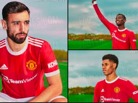 Fernandes, Pogba xuất hiện với áo đấu mới rò rỉ của M.U