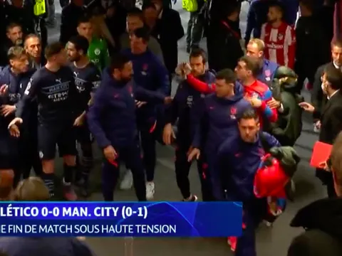 SỐC: Sao Atletico hung hăng, đòi tẩn nhau với cả đội Man City trong đường hầm