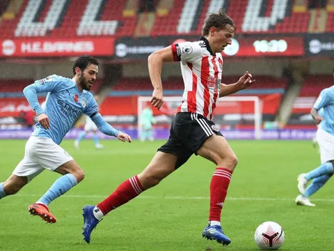 Cú ra chân 'hiểm hóc' định đoạt trận đấu Man City - Sheffield United