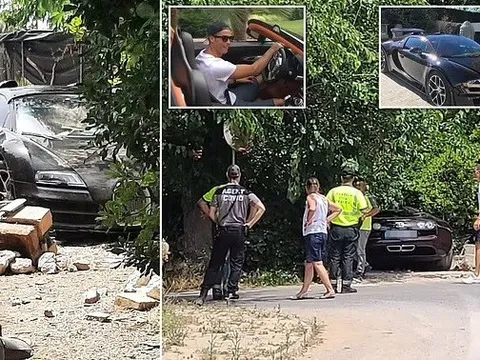 Siêu xe Bugatti Veyron 1,7 triệu bảng của Ronaldo te tua vì tai nạn