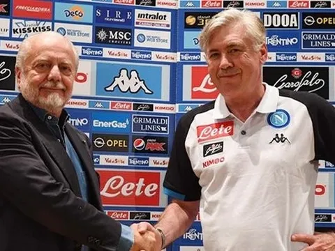 SỐC: Chủ tịch Napoli bày tỏ tình cảm như vợ chồng với Ancelotti
