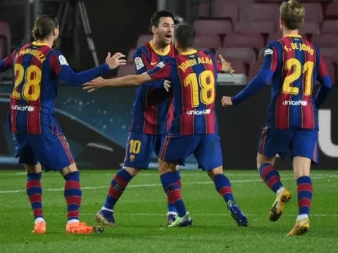Song sát Messi - Alba châm ngòi, Barca trở lại cuộc đua La Liga