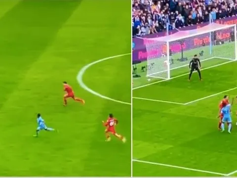 Sterling "hóa đá" khi 1 chọi 1 với Van Dijk