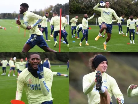 Tân binh khoe cơ trên sân tập, Arsenal "tươi rói" trước thềm đại chiến