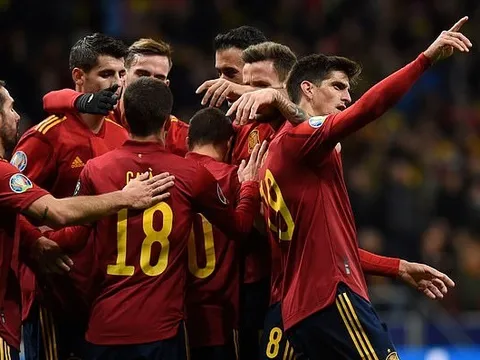 Tây Ban Nha khép lại vòng loại EURO 2020 bằng một "bàn tay nhỏ"