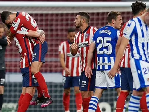 Thắng nhẹ, Atletico chạm 1 tay vào chức vô địch La Liga