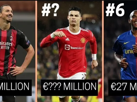 Top 10 tiền đạo trên 30 tuổi đắt giá nhất lịch sử bóng đá