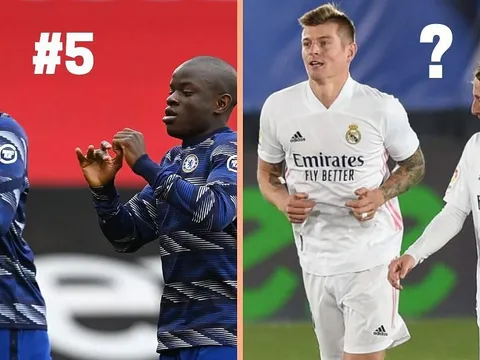 Top 5 cặp tiền vệ hàng đầu hiện tại: Bộ đôi Chelsea, tượng đài Real