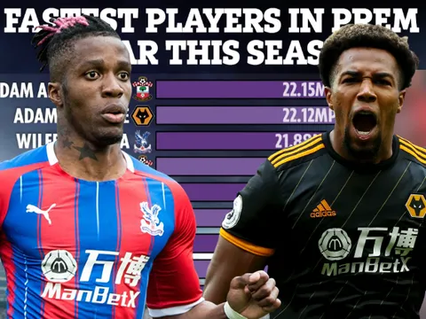 Top 9 cầu thủ nhanh nhất NHA 2021/22: Quái thú Wolves xếp thứ 2