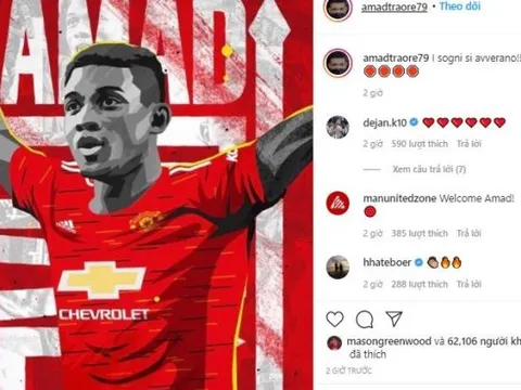 Trở thành người của Man Utd, Amad Traore thốt lên 3 từ