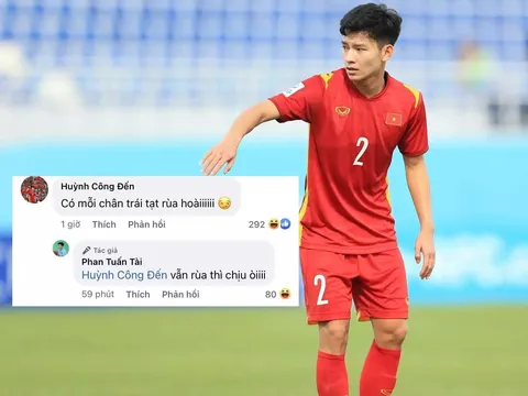 Tuấn Tài bị đồng đội chọc ghẹo 'chân trái tạt rùa'