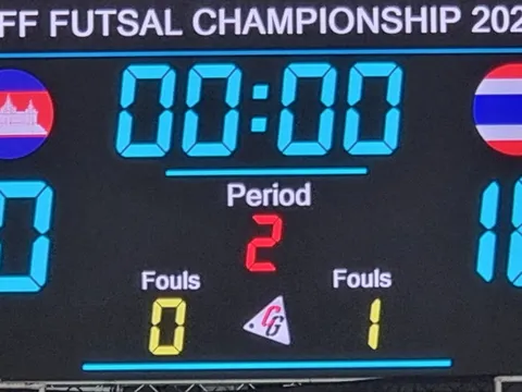 Tuyển futsal Thái Lan thắng Campuchia 16-0