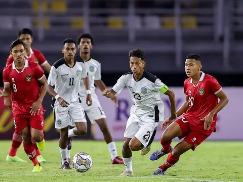 U20 Indonesia xếp sau Việt Nam dù thắng Timor Leste 4-0