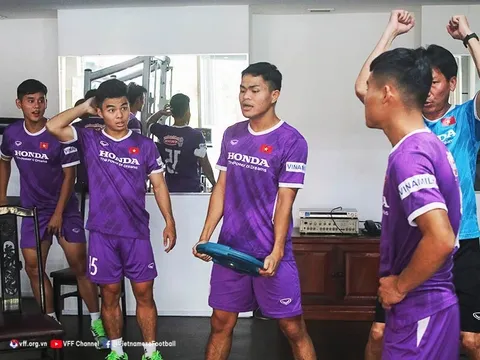 U23 Việt Nam rèn thể lực trước trận gặp Singapore