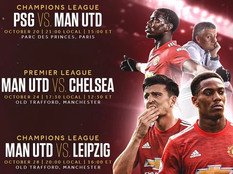 UEFA công bố lịch thi đấu, M.U rơi vào chặng “tourmalet” khốc liệt