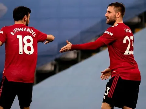 Van de Beek và Fernandes thể hiện sự ngưỡng mộ dành cho Luke Shaw