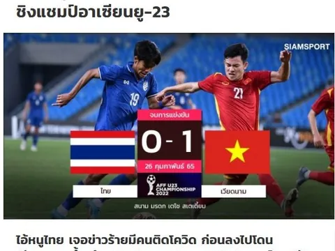 Báo Thái nuối tiếc vì đội nhà tiếp tục thất bại trước U23 Việt Nam