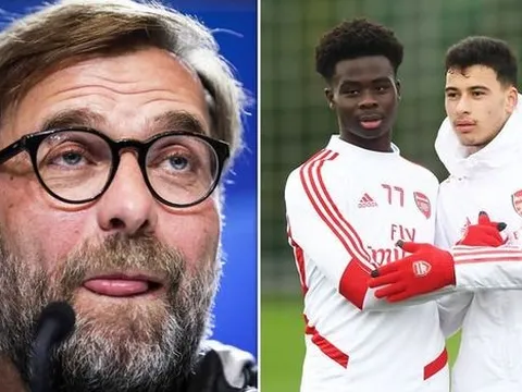 Vì sao Klopp để mắt đến bộ đôi Martinelli, Saka của Arsenal?