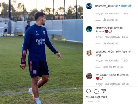 Vừa có động thái, Houssem Aouar đã bị fan Arsenal 'tấn công'