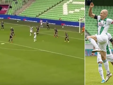 Vừa trở lại sân cỏ, Robben lập tức ghi siêu phẩm bằng chân trái