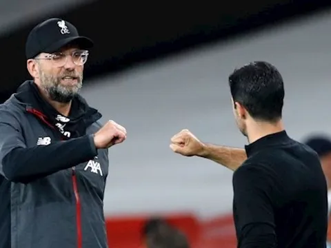 Arteta đối đầu Klopp cho danh hiệu "HLV xuất sắc nhất"
