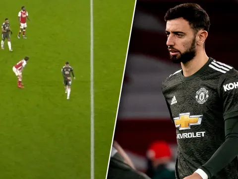 Bruno Fernandes nổi đóa, hành động gây bão khi M.U hòa Arsenal