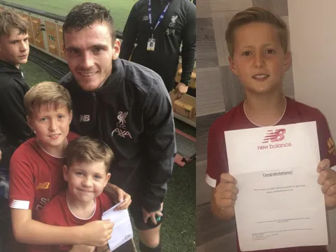 Không còn áo để tặng, đây là cách Robertson làm vừa lòng fan nhí Liverpool