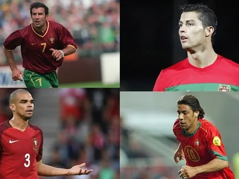 10 cầu thủ có số lần khoác áo ĐT Bồ Đào Nha nhiều nhất: Ronaldo, Nani ở đâu?