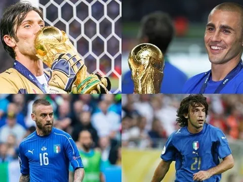 10 cầu thủ có số lần khoác áo ĐT Italia nhiều nhất: Buffon, Pirlo ở đâu?