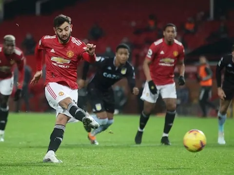 10 thống kê trận M.U 2-1 Aston Villa: Fernandes chưa hay nhất lịch sử
