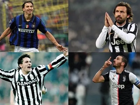11 cầu thủ từng khoác áo Juventus và Inter Milan: Pirlo, Ibrahimovic và ai nữa?